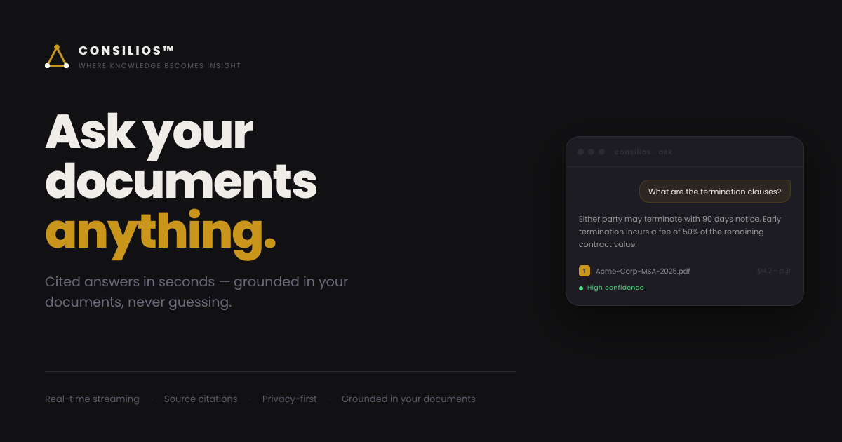 Consilios™ — 官网预览图